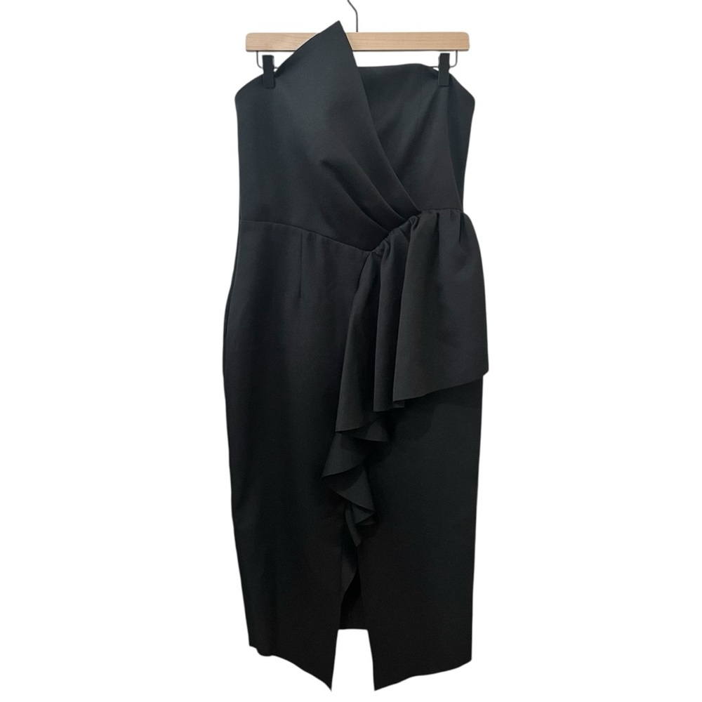 Elliat Reception Cascade Ruffle Strapless Cocktail Dress Whimsigoth Formal Large - Picture 6 of 16